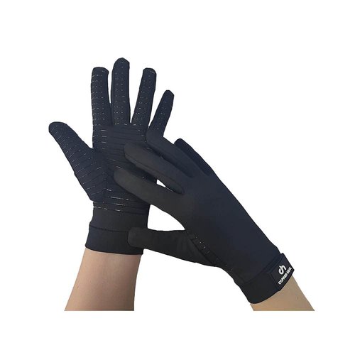COPPER HEAL Copper Compression Gloves (PAIR) for Men and Women - Highest Copper Infused FULL FINGER Compression Gloves Hand