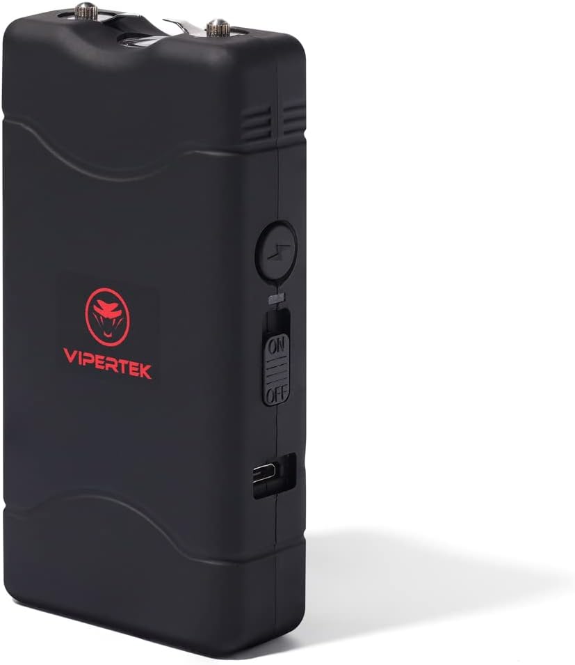 VIPERTEK VTS-880 Mini Stun Gun - Rechargeable Self Defense Device with LED Flashlight