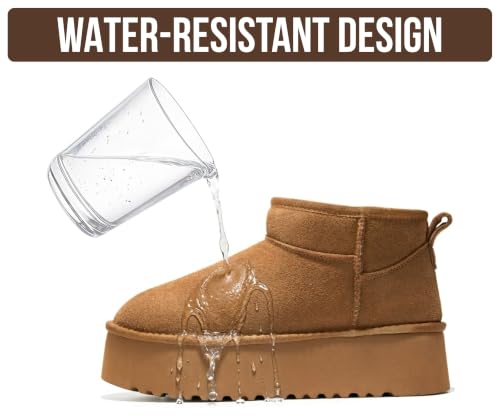 Project Cloud Women's Chestnut Waterproof Leather Ankle Boots - Size 11