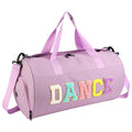 Dance Ballet Bag for Girls - Purple L Size Gym Duffle with Adjustable Strap
