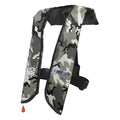 HWAYAN White Camouflage Inflatable Life Jacket for Adults - Rapid Auto/Manual Inflation, 150N Buoyancy, Safety Accessories