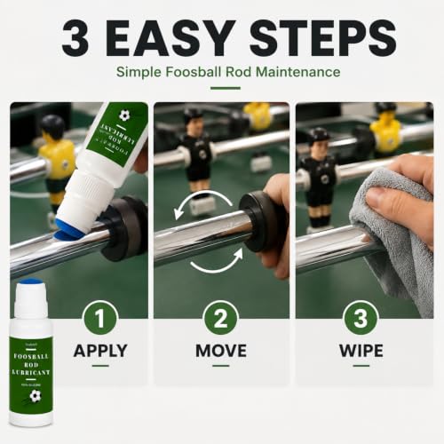 Silicone Foosball Table Lubricant with Built-In Applicator - 2 Oz