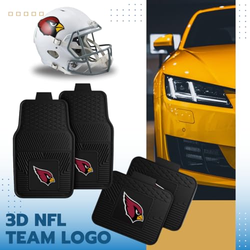 Arizona Cardinals Car Floor Mats Set of 4 - All-Weather Vehicle Mats