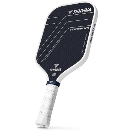Elongated Pickleball Paddle - White Black 16mm Thickness - USAPA Approved