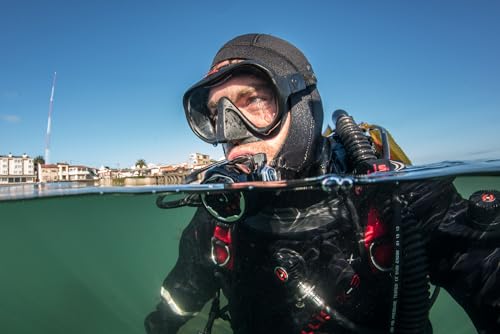 Hollis M-1 Mask Black - Frameless Snorkeling & Diving Mask with Ultra Clear Glass