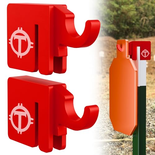 Red Elephant T-Post Target Hanger Set - Heavy-Duty Steel Shooting Stand