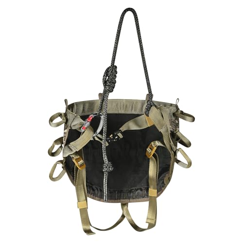 Lightweight Camo Tree Saddle for Hunting - Gen 1 with Adjustable Bridge & Accessories - Bark Camo