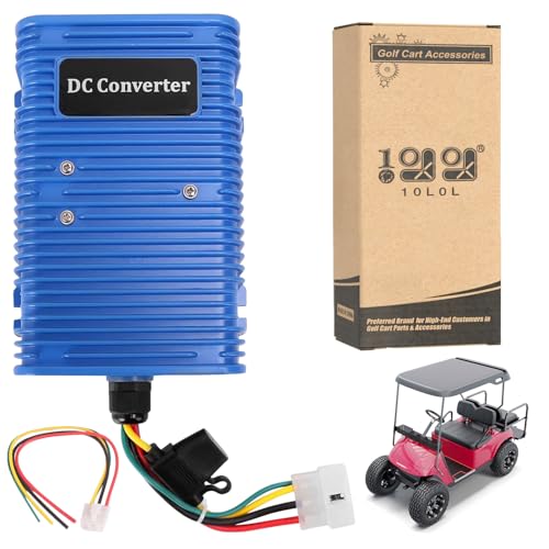 10L0L Golf Cart Voltage Reducer 36V-48V to 12V 30A 350W with Variation 30V-60V (Blue)