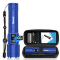 Rechargeable Tactical Flashlight 2000 Lumens High Power LED with Zoom & Power Bank