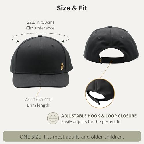 Golden Kocoon E.M.F Cap Hat Black - Bamboo Faraday Fabric Liner for Cell Towers, Bluetooth & WiFi