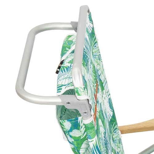 Tommy Bahama Tropical Leaves 5-Position Lay Flat Beach Chairs 2-Pack