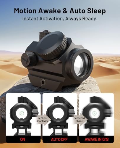 EZshoot Green Dot Sight with 2 MOA Dot & 40 MOA Circle Multi-Reticle, 12 Brightness Levels
