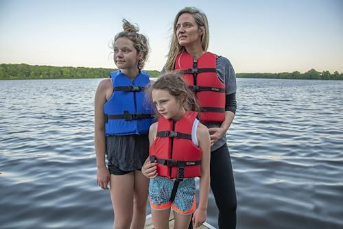 Onyx Adult Universal Life Vest 4-Pack - Adjustable Flotation Vests for 30-52 Inch Chest, Red & Blue