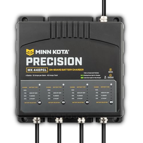 Minn Kota Precision MK-440PCL Marine Battery Charger - 4 Banks, 10A Each, Waterproof