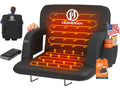 Black 21-Inch Heated Stadium Seat for Bleachers with Power Bank & Dual Control