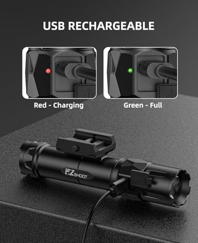 EZshoot 2500 Lumens Rifle Flashlight with Magnetic Remote Switch - Light Variation
