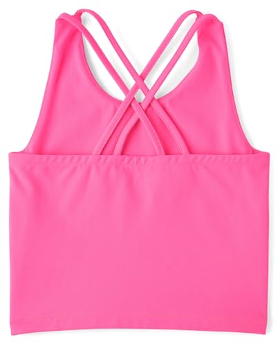 Kids Girls Athletic Sleeveless Tank Top XL Neon Peony - The Children's Place