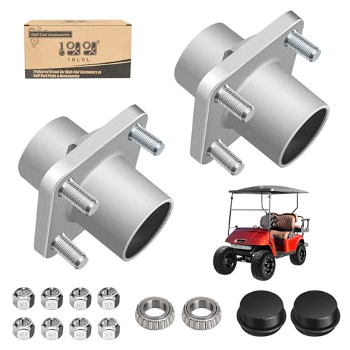 10L0L Front Wheel Hub Assembly Set for EZGO TXT Golf Cart 1979-2001.5