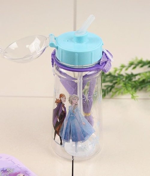 Florian Tritan Water Bottle - 450ml with Shoulder Strap & Built-In Straw for Hands-Free Hydration