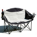 AERGERGER Double Camping Chair for 2 People - Heavy Duty Folding Loveseat with Cup Holders