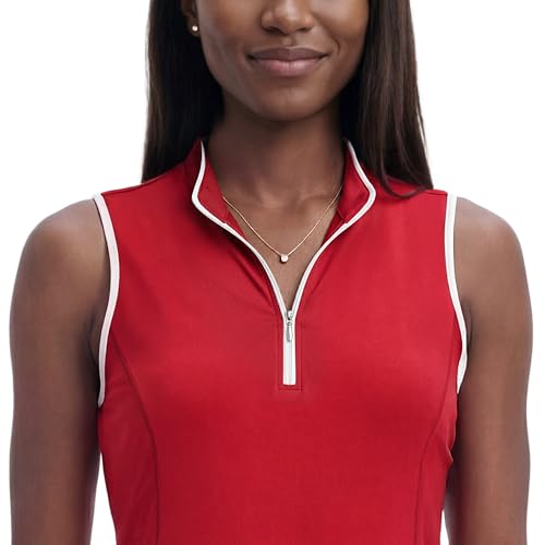 Izod Women's Quarter Zip Sleeveless Athletic Dress XL - Adrenaline Rush