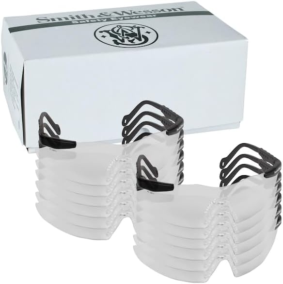 Smith & Wesson Magnum Safety Glasses - Mini Black Frame with Clear Lens | Single Pair