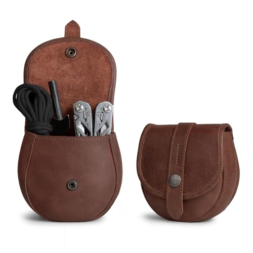 Leather Bushcraft Waist Pouch Handmade Full Grain Leather Tool Holster