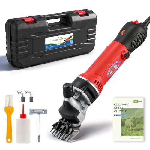 Luzrise Red 1000W Electric Sheep Shearing Clipper for Livestock