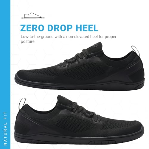 Xero Shoes Men’s Nexus Knit Zero Drop Workout & Lifestyle Sneakers - 10.5 Black/Black