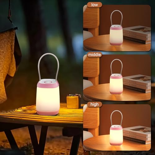 Portable LED Camping Lantern 2 Pack Water-Resistant Emergency Lights with 3 Modes