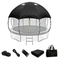 14FT Dome Trampoline Canopy Cover for Round Backyard Trampolines - Black Dome