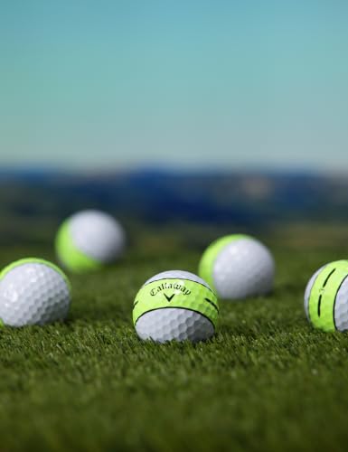 Callaway Chrome Tour X Golf Balls - 360 Stripe Yellow, One Dozen
