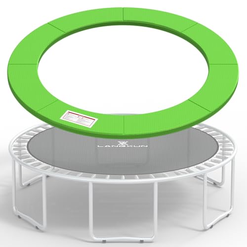 12ft Trampoline Safety Pad - Green Waterproof Foam Cover for Round Frame