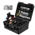 5 Pistol & 23 Magazine Gun Case – Modular Hard Case for Handguns & Storage