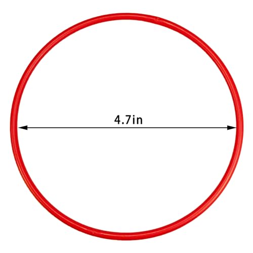 Plastic Ring Toss Game 24 Pieces - 4.7 Inch Outdoor Carnival Rings for Speed & Agility Practice