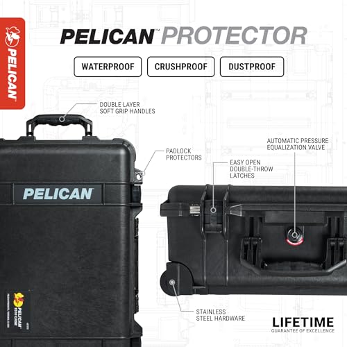 Pelican 1650 Waterproof Case with Foam Insert - Black, With Foam
