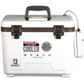 13 Quart Portable Live Bait Cooler with Aerator - Fish & Shrimp Minnow Bucket White