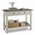 Whitewash Farmhouse Sofa Console Table with Storage - Signature Design by Ashley