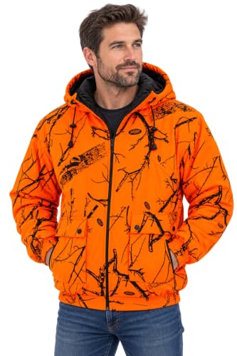 TrailCrest Men's 2X Orange Camo Waterproof Insulated Tanker Jacket - Blaze Orange