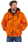 TrailCrest Men's 2X Orange Camo Waterproof Insulated Tanker Jacket - Blaze Orange