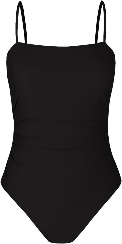 CUPSHE One-Piece Swimsuit - Square Neck Cutout Back with Tummy Control & Adjustable Straps