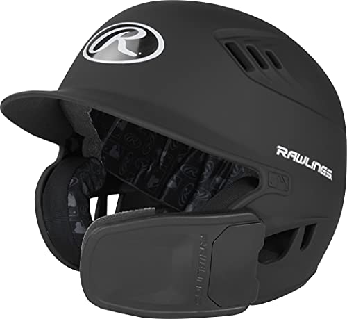Rawlings R16 Velo Reversible Baseball Batting Helmet - Matte Black, Senior (6 7/8" - 7 5/8")
