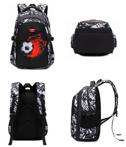 Kids School Backpack with Camo Design, Waterproof, Grey, Medium