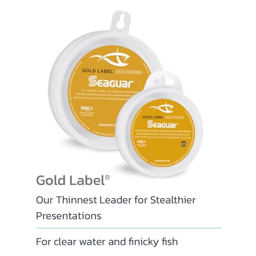 Seaguar Gold Label Fluorocarbon Fishing Leader Line 15lb 25yds Clear - Salt & Freshwater