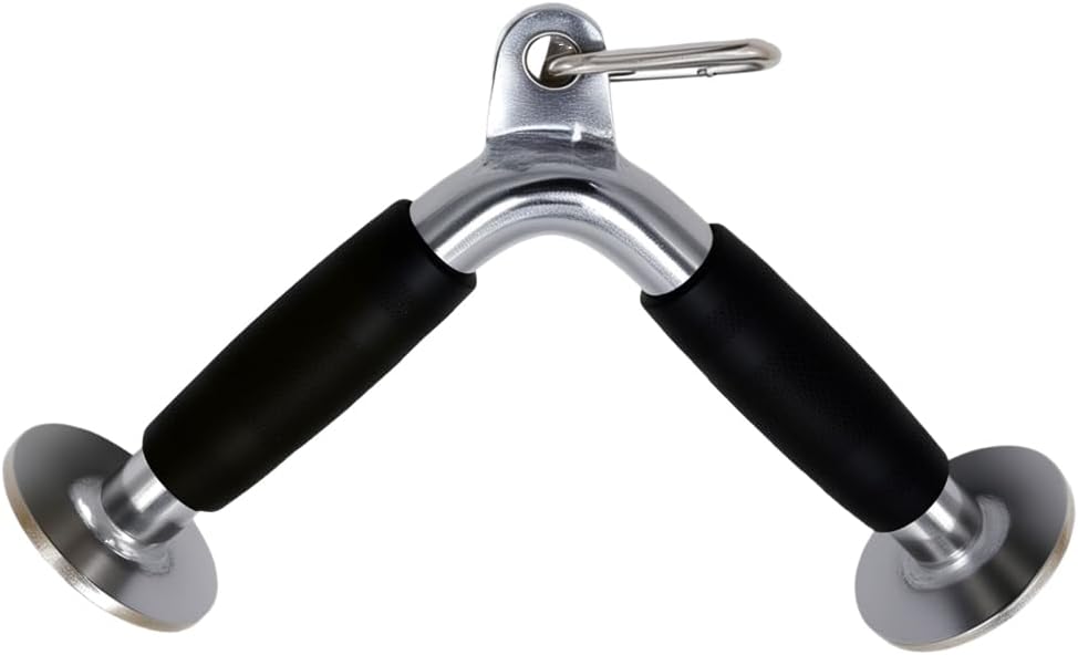 Qibylift LAT Pull Down Bar - V-Shaped Rotating Press Down Bar for Strength Training | Cable Machine Accessory