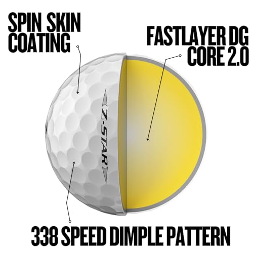Srixon Z-Star 9 Golf Balls - 36 Pack, White, Soft Feel, Tour Performance