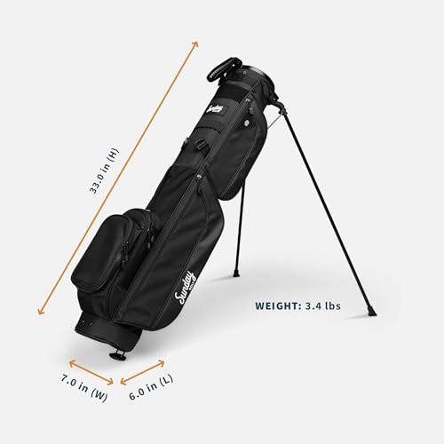 Sunday Golf Loma XL Golf Bag - Matte Black, One Size, Lightweight & Versatile