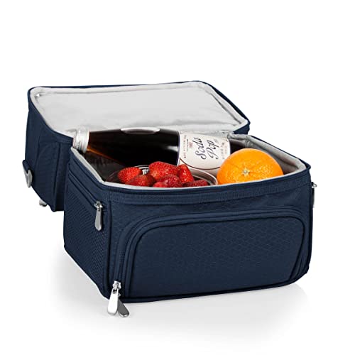 Michigan Wolverines Navy Blue NCAA Insulated Lunch Bag with Picnic Set
