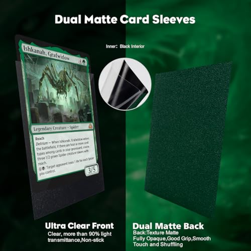 Katomula 1200PCS Dual Matte Card Sleeves in 12 Colors - Standard Size for MTG, PKM, TCG & Game Cards