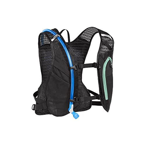 Women’s Chase Bike Hydration Vest - Black Mint, 50oz Reservoir, Lightweight